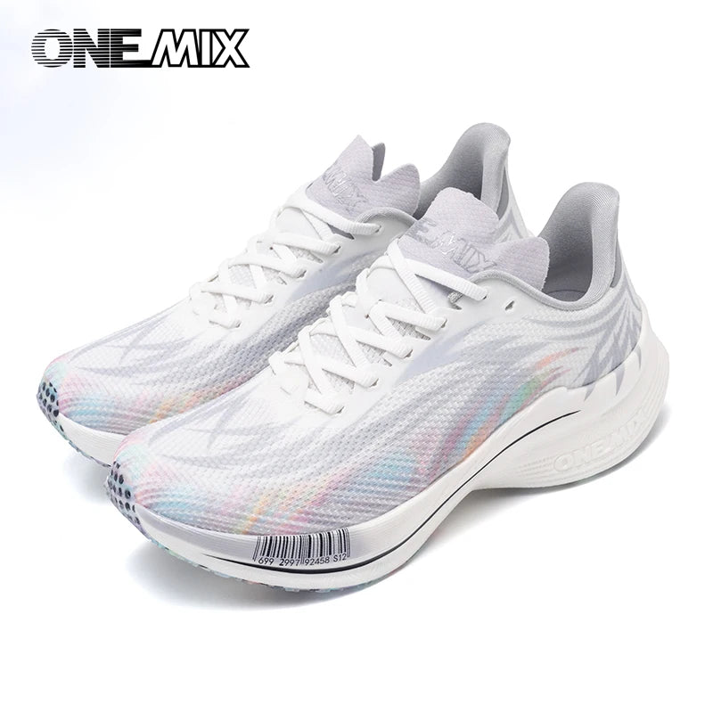 ONEMIX 2025 Carbon Plate Men Women Running Sports Shoes Breathable Cushioning Non-Slip PB Lightweight Rebound Sneakers