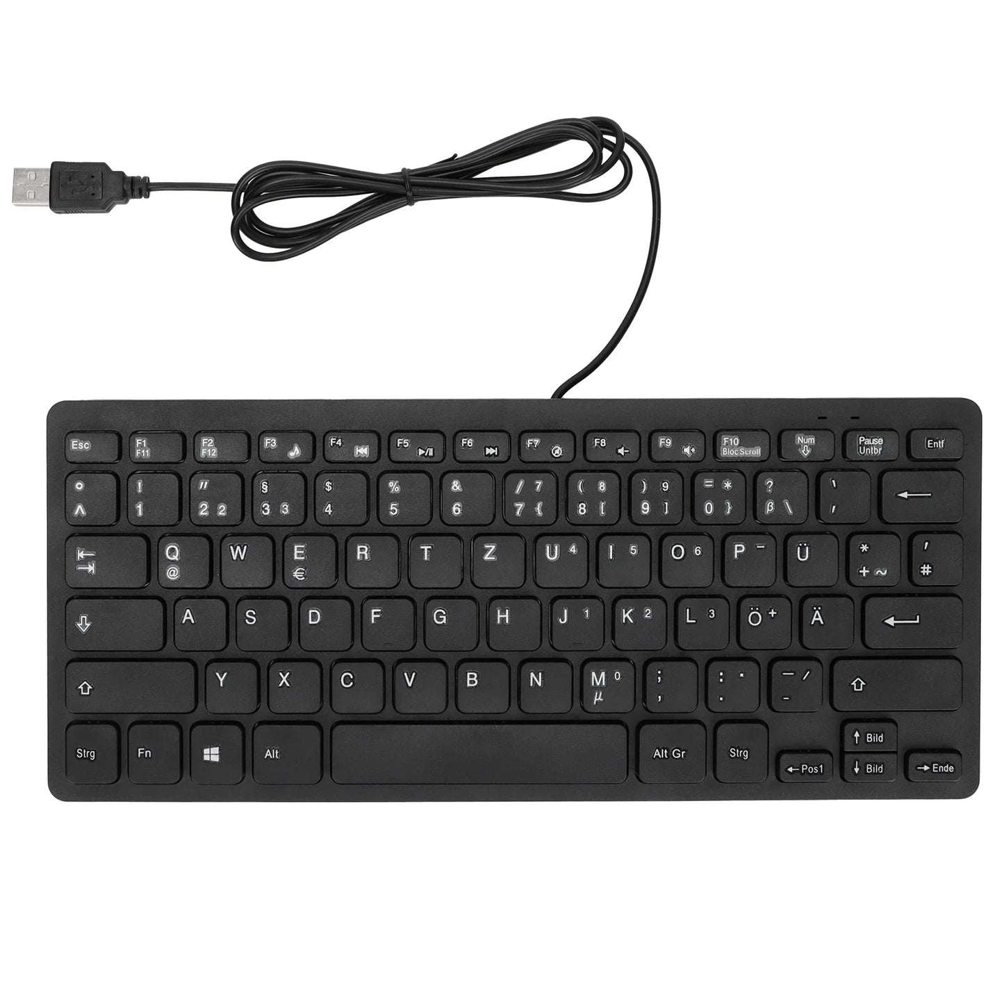 Tastiera meccanica cablata USB 78 tasti russo francese tedesco, design ergonomico, ultrafine, mini e resistente, per PC e laptop