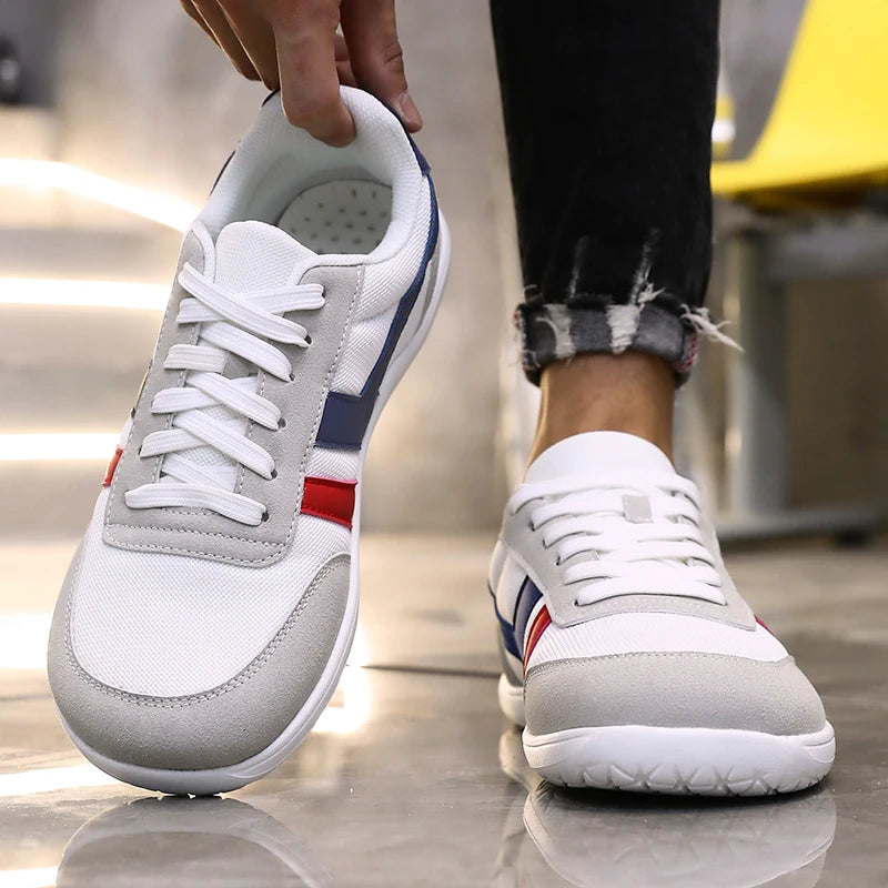 Tenis De Hombre Wide Toe Box Barefoot Shoes Minimalist Breathable Comfortable Outdoor Walking Shoe Sports Casual Blue Shoes 2025