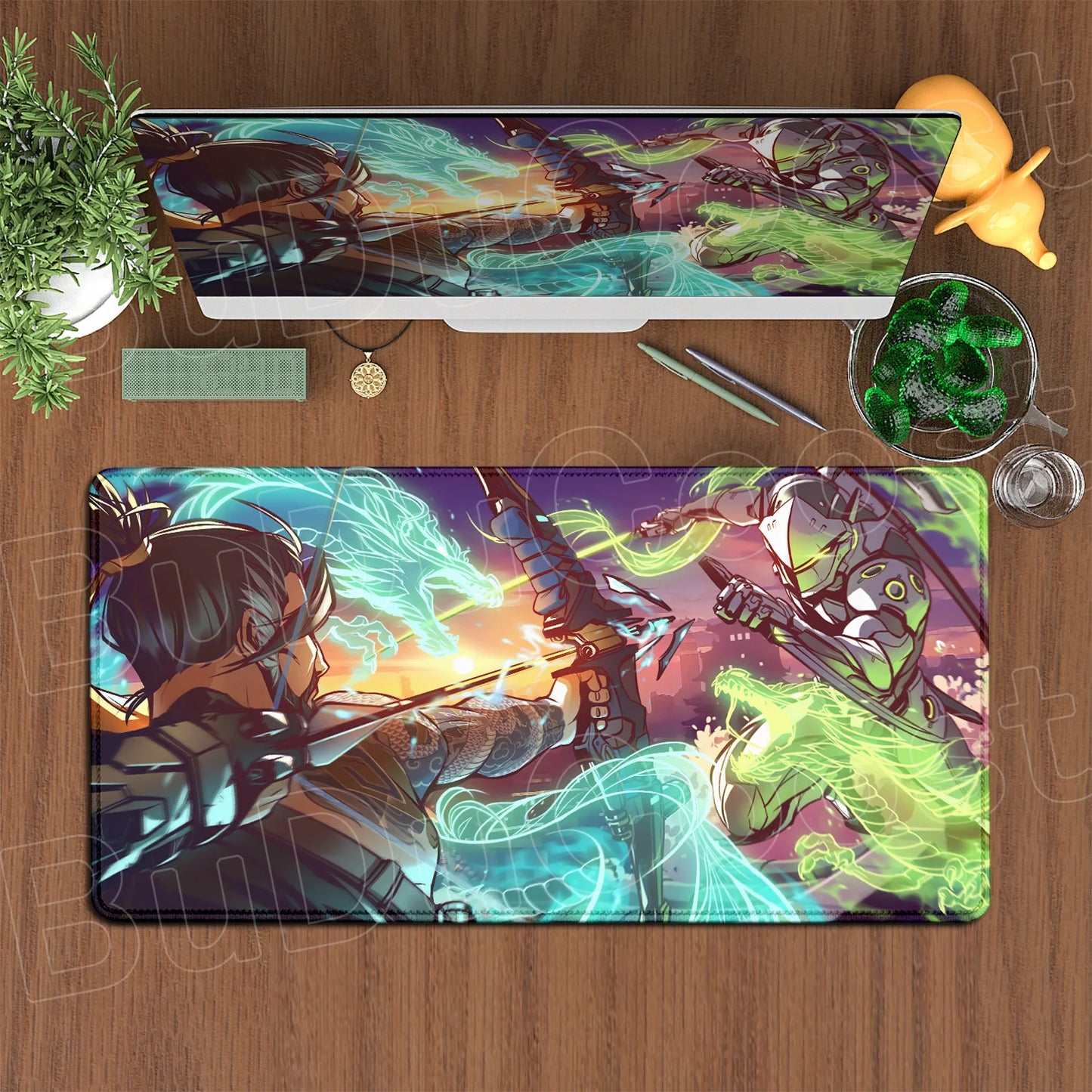 Produit gaming premium Fraquane, Large XXL DIY Cool Overwatch Mouse Pad Keyboard Table Gaming Accessories Non-Slip Rubber Edge locking spped Laptop Rug desk Mat
