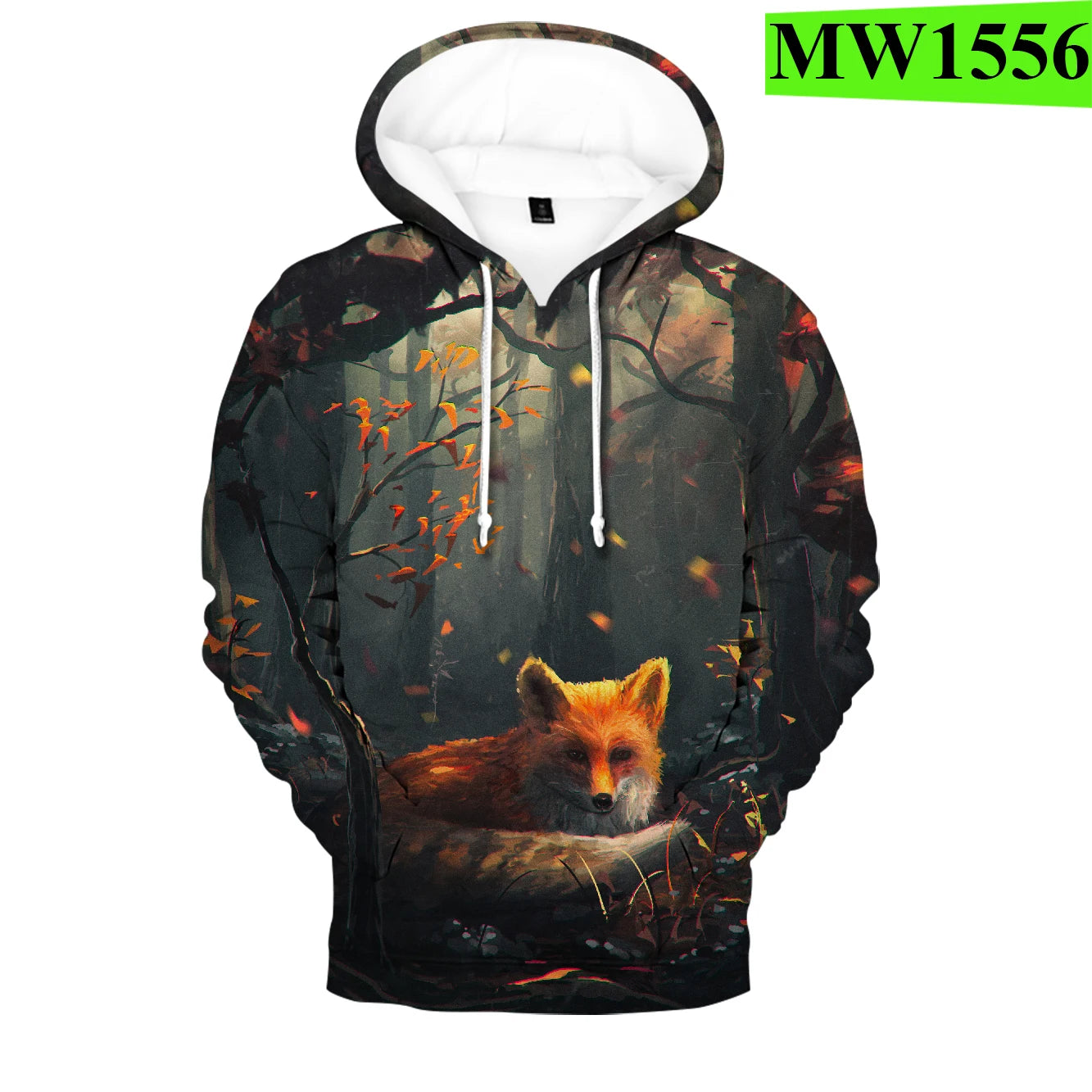 Populära hiphop-hoodies med ny 3D-rävprint, bekväma sweatshirts för män/kvinnor och vuxna/barn, avslappnade pullovers