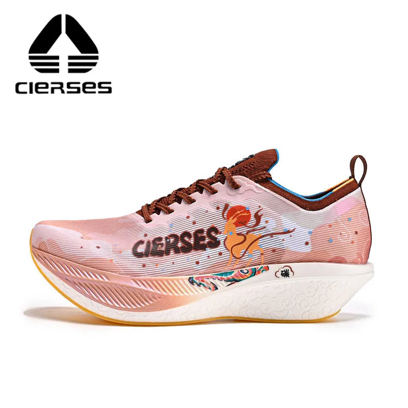CIERSES Carbon fiber plate Marathon Running Racing Shoes Men Professional Stable Support Shock-relief Rebbound Training shoes