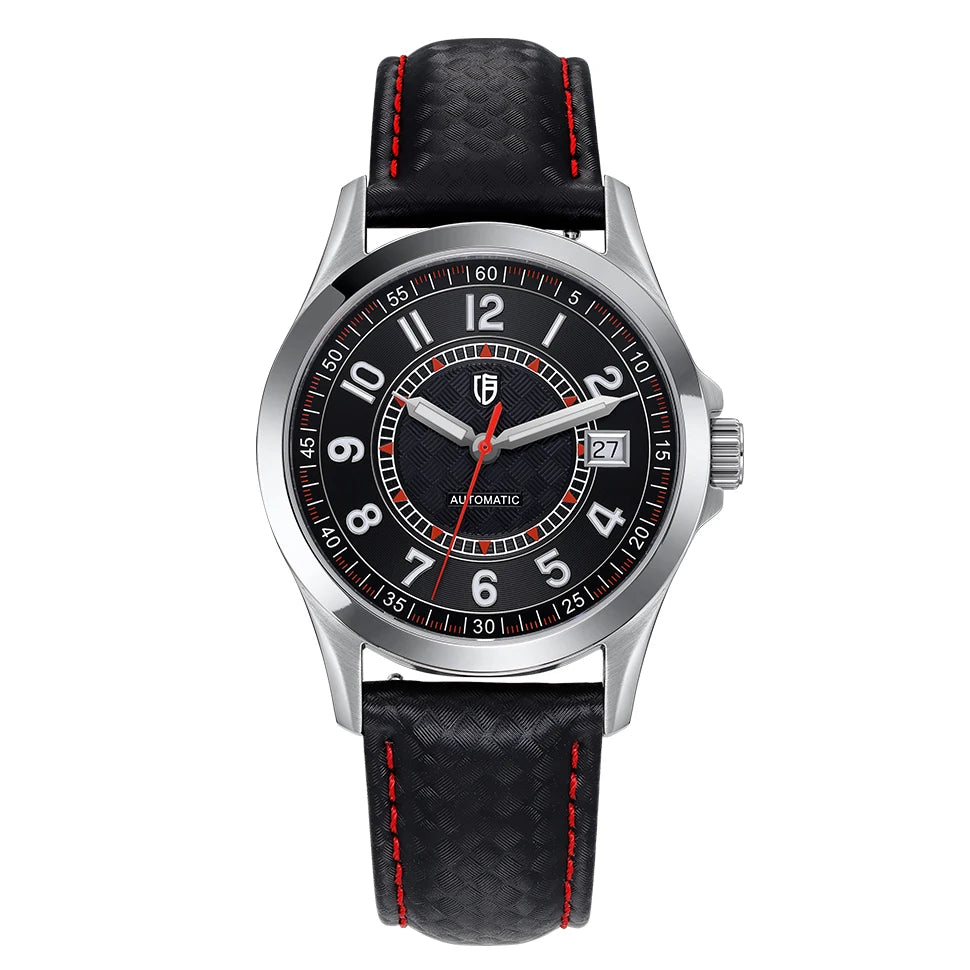 BERNY Automatic Mechanical Watches for Men 38mm Super Luminous PT5000 ST2130 High Precision Luxury Sapphire Wristwatch Easy Read