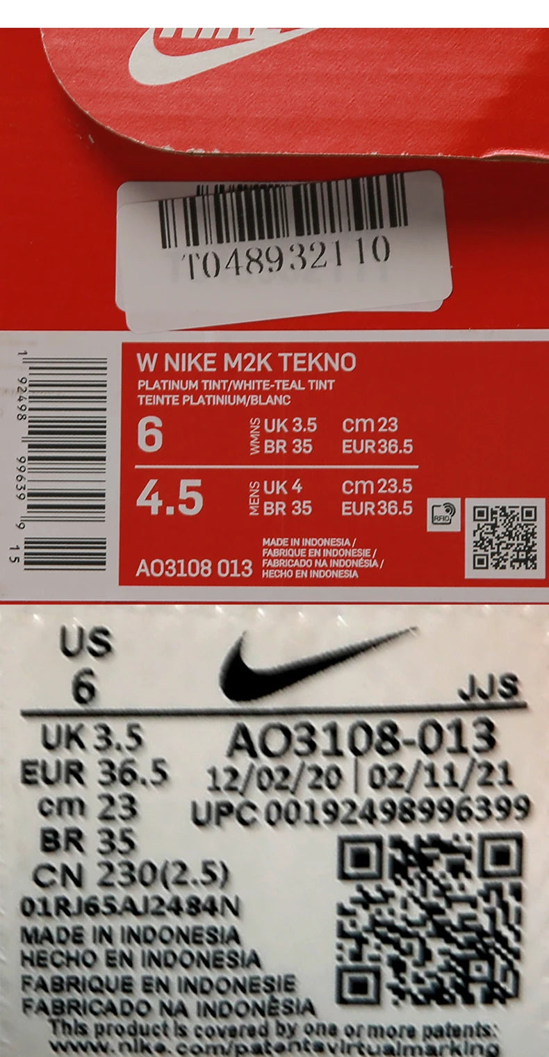 Nike Genuine M2K TEKNO — Sapatilhas chunky retro para mulher AO3108-013