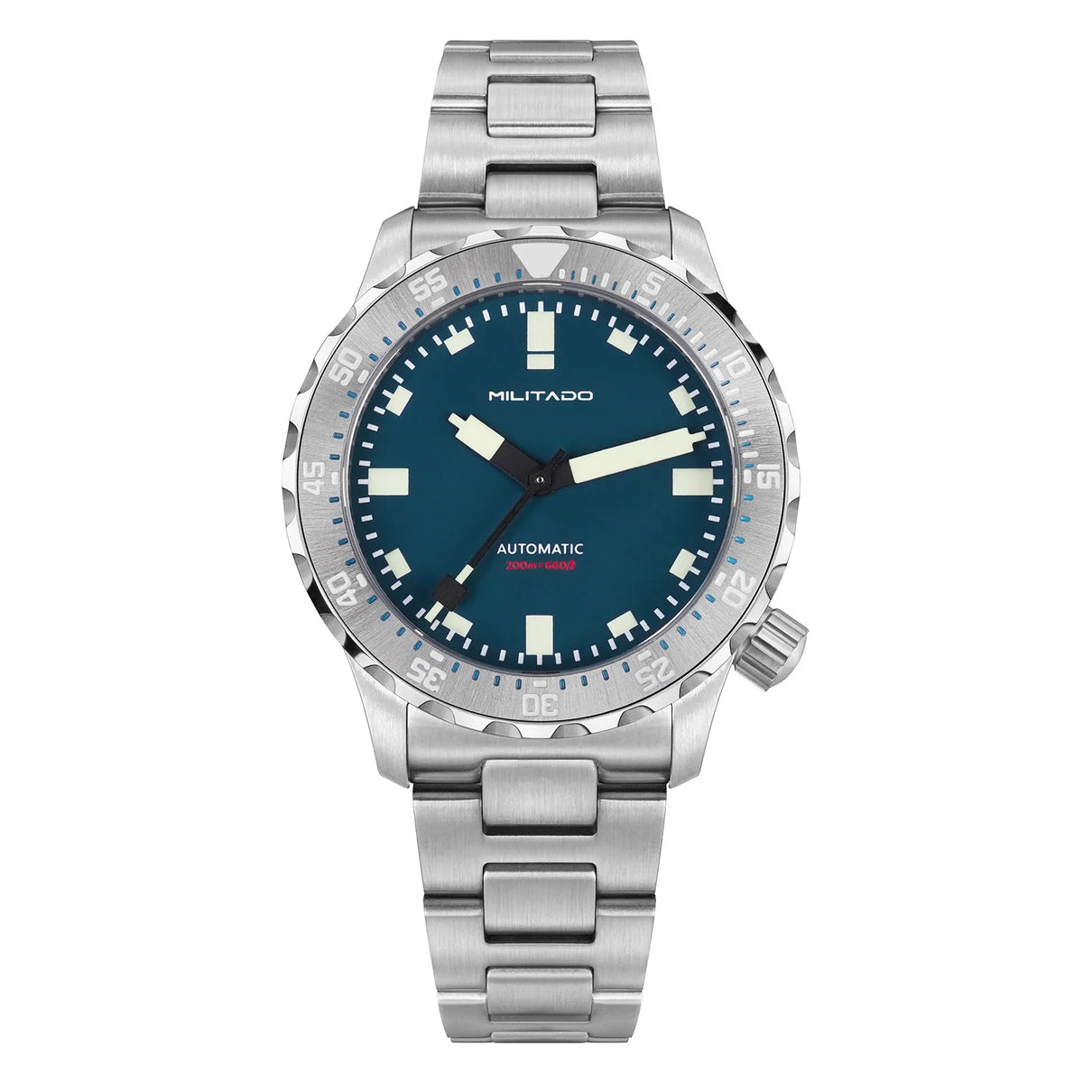 Militado ML20 39mm Men Watch PT5000 Automatic Movement Sapphire Luminova Watches Stainless Steel 200m Waterproof Wristwatch