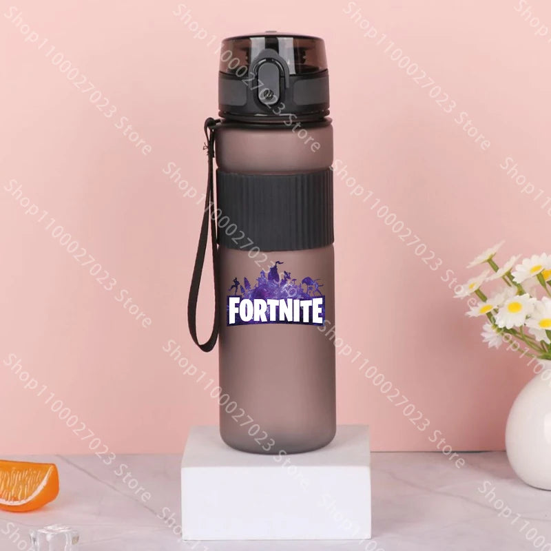 550ML Cartoon Fortnites Adult Sport Water Bottle Motivational Leak Proof Portable Reusable Plastic Cups Large Capacity Water Cup