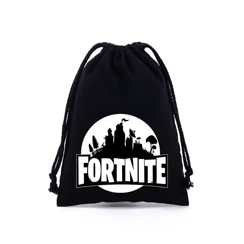Fortnite-poikien ja -tyttöjen kiristysnyöripussit, sarjakuva- ja animepainatuksella, suuri kapasiteetti, säilytyspussi, ostoskassi, käsilaukku, uusi söpö syntymäpäivälahja