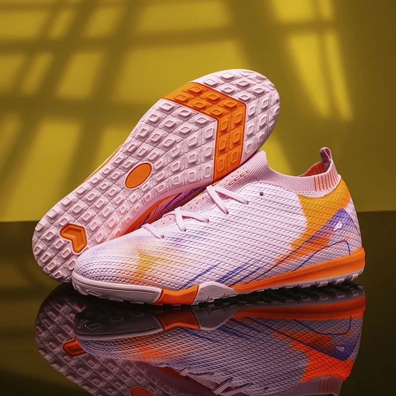 Professional Men's Outdoor FG Bottomed Football Shoes Adult Durable Comfortable Training Shoes Teenagers Non Slip Soccer Shoes