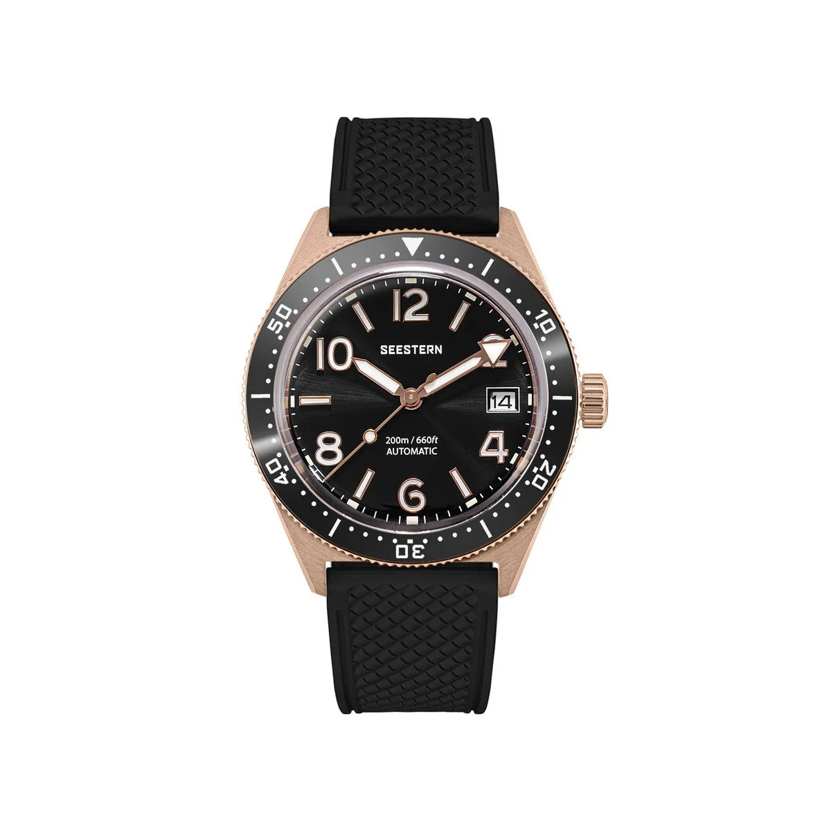 SEESTERN Diver Men Watch Automatic Mechanical Wristwatches NH35 Movement Ceramic Bezel 20Bar Waterproof Sapphire Luminou S434-2