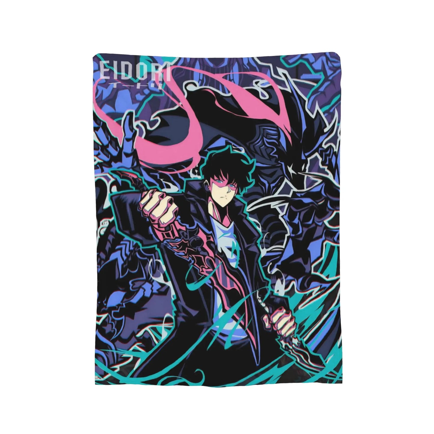Solos Levelings Vintage Anime Plush Blankets Awesome Throw Blanket for Home 125*100cm Bedspread,