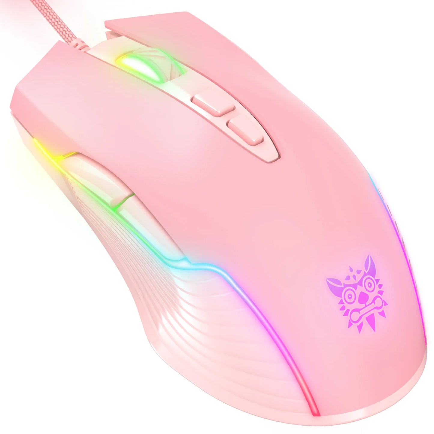ONIKUMA Wired Gaming Mouse 6400 DPI RGB Gaming Mouse with 7 Programmable Buttons, Ergonomic Wired Gaming Mouse for PC, Laptop & Gaming Setup