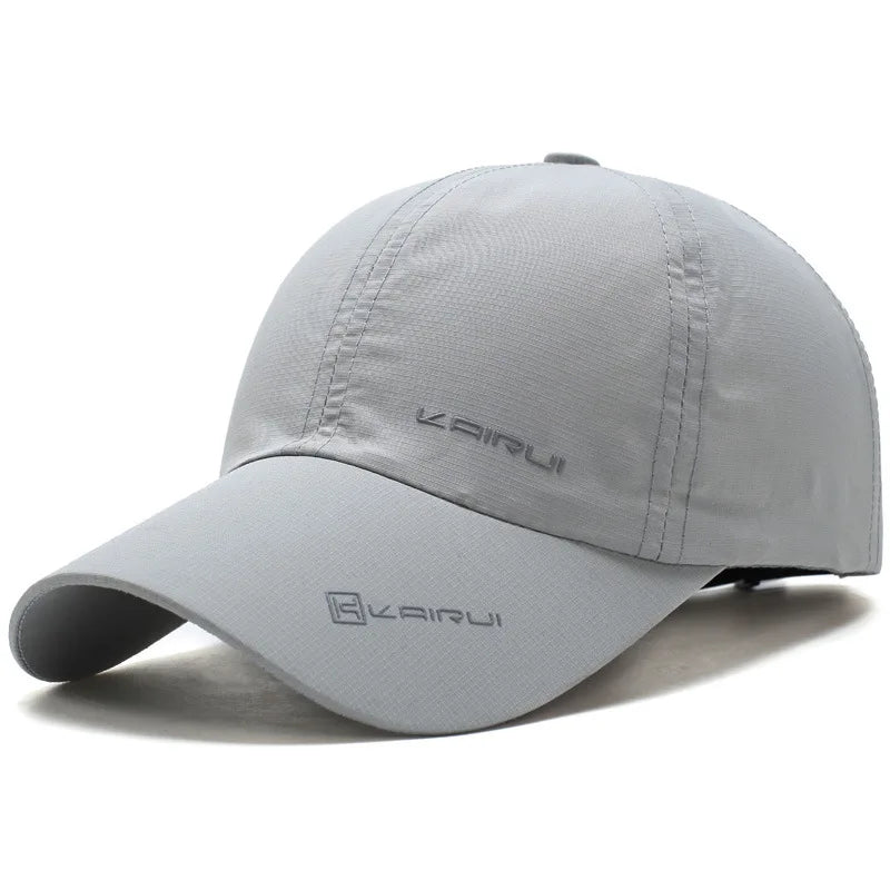 Solid Sports Baseball Cap, Sun Protection Quick Drying Snap Buckle Soft Top Casual Outdoor Dad Hat For Adults