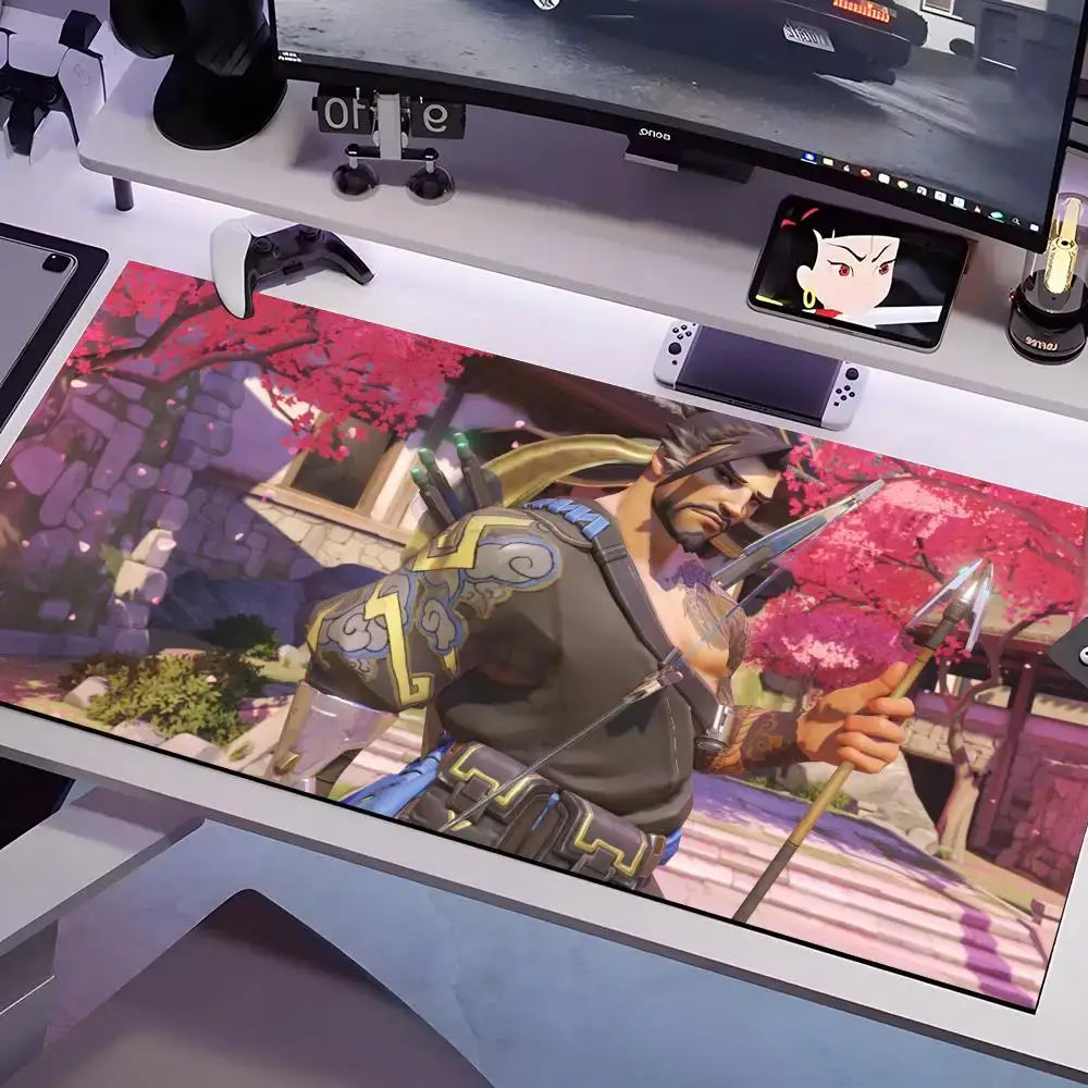Overwatch-muismat in meerdere maten, groot vierkant bureau- en gamingmat van rubber, antislip-muismat