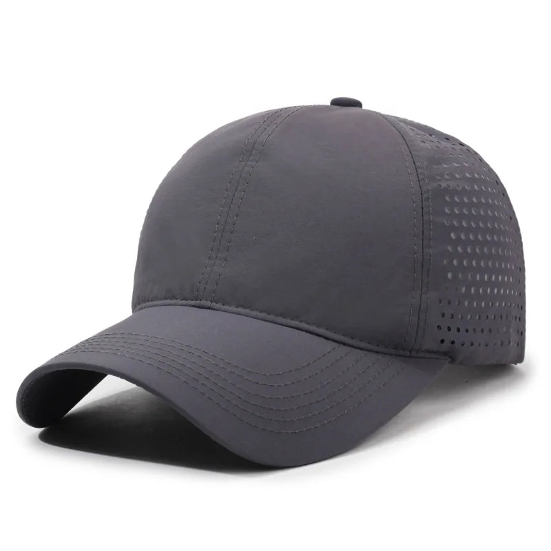 Breathable Mesh Baseball Cap Unisex Casual Style Polyester Hat Lightweight Solid Color Adjustable Sun Cap for Outdoor