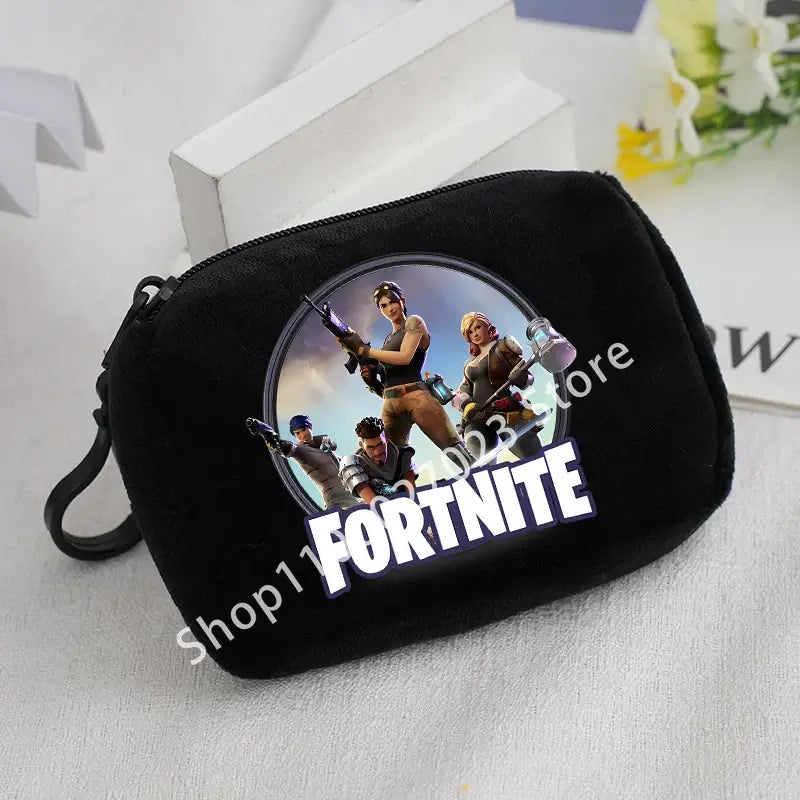 Fortnites Boys Girls Plush Coin Purse Cute Fashion Portable Wallet Cartoon Anime ID Card Storage Bag Children Birthday Gifts