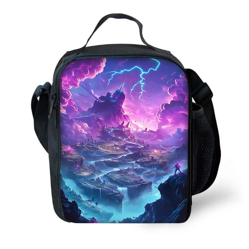 Hot Game FortniteS Child Insulated Large Capacity Bag for Boy and Girl Student Outdoor Picnic Resuable Thermal Cooler Lunch Box