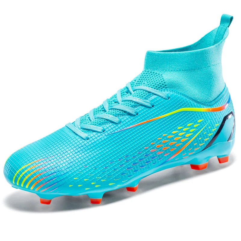 New Men's Soccer Shoes Breathable Soft Outdoor Grass Football Shoes Cleats Long Spikes Comfortable Training Sport Shoes for Men