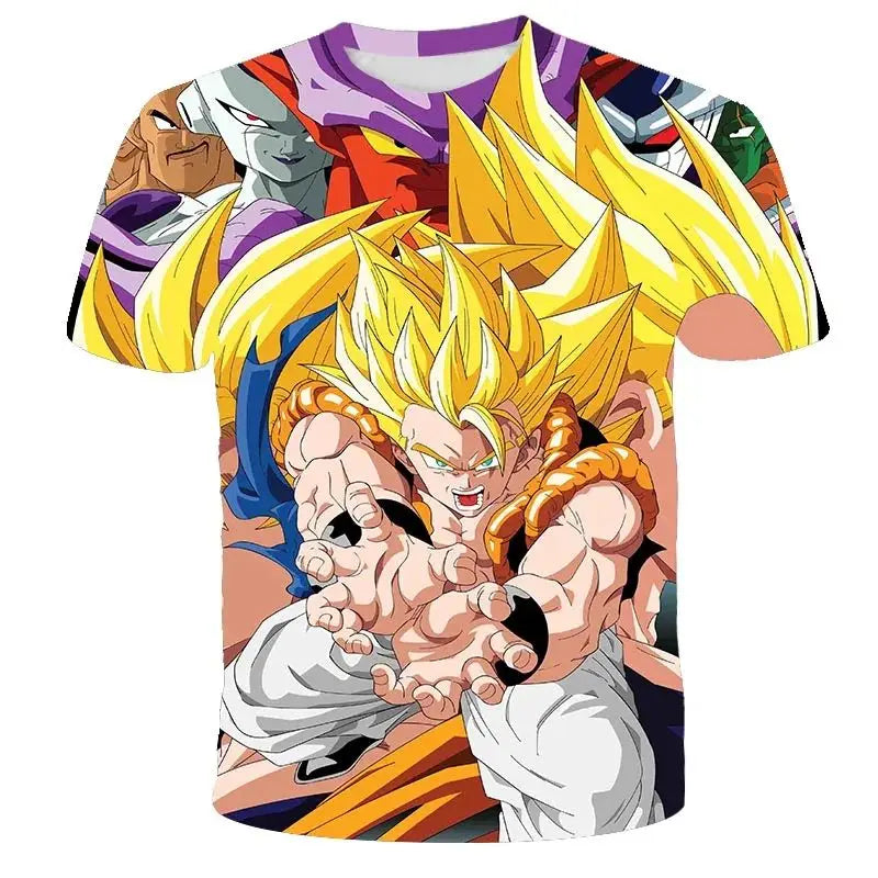 2026 Men's Dragon Ball T-shirt for Adult Summer Short Sleeved Children's Cartoon T-shirt for Boys