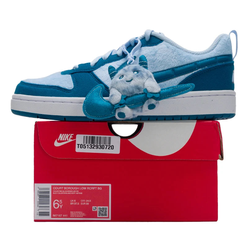 Nike Women's Shoes Court Borough Low (Gs) Sports Shoes, Fashionable and Comfortable Low-Top Sneakers, Wear-Resistant Casual Shoes Im7167-441