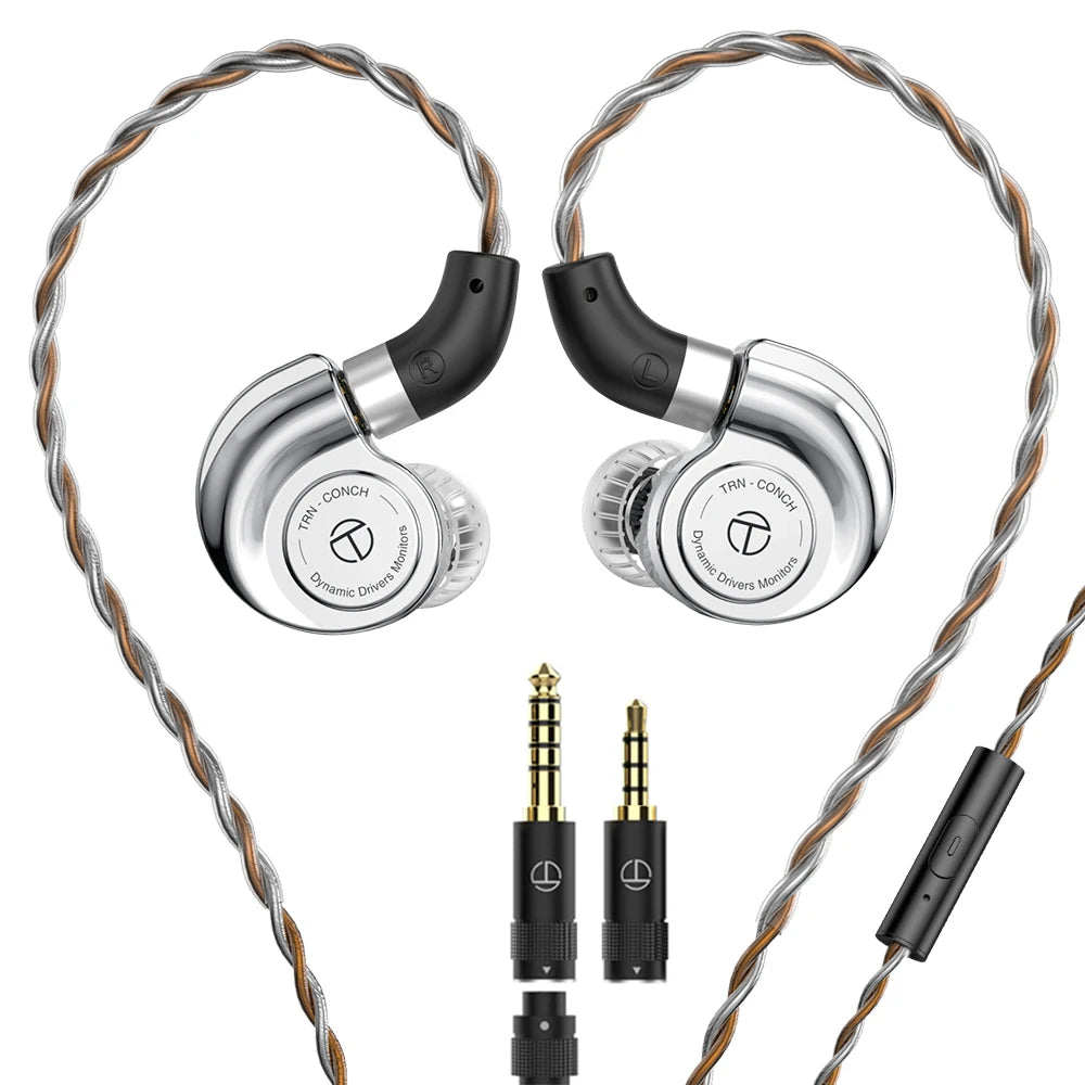 TRN Conch Lucky Bag Monitor In-Ear – Auricolari HiFi cablati dinamici DLC Diamond con filtri a ugello di accordatura per Xiaomi