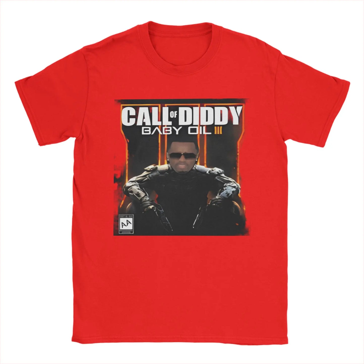 Men T-Shirt Call of Diddy Party Brainrot Sigma Humorous 100% Cotton Tees Short Sleeve T Shirt O Neck Clothes Classic
