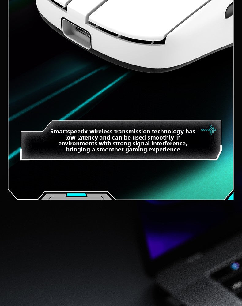 Mouse gaming ergonomic wireless VXE Dragonfly R1 ușor, senzor PAW3395, trei moduri, latență redusă, pentru PC, jucători, birou, cadou
