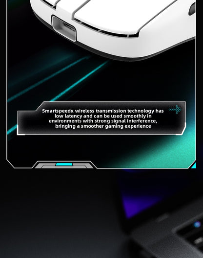 Mouse gaming ergonomic wireless VXE Dragonfly R1 ușor, senzor PAW3395, trei moduri, latență redusă, pentru PC, jucători, birou, cadou
