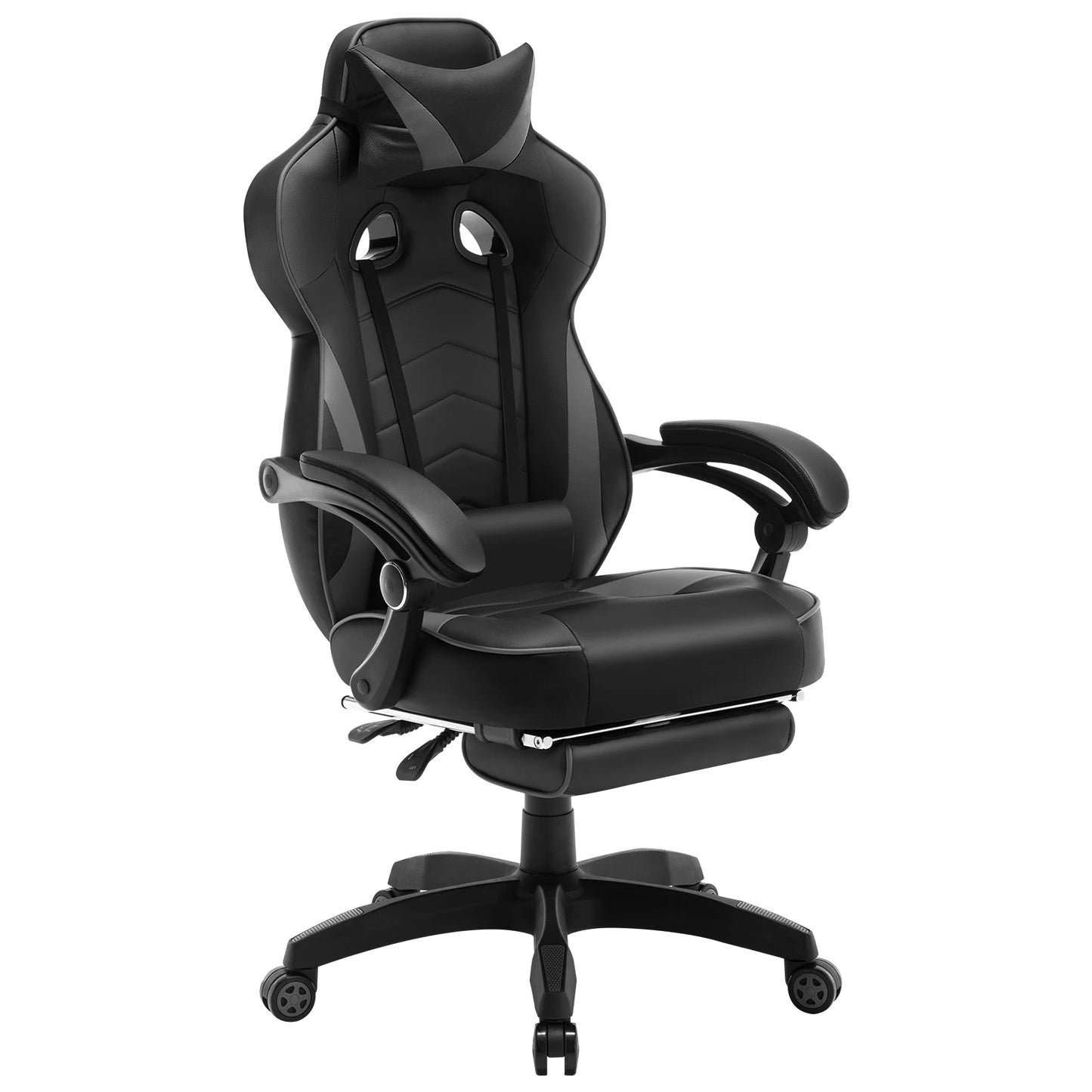 WOLTU Gaming Racing Chair Ergonomic Swivel Computer Chair with Footrest, Lumbar Support, Headrest, Adjustable Gamer Office Chair