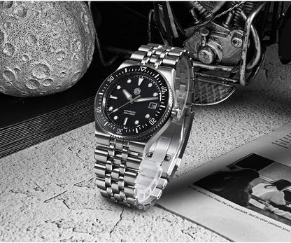 San Martin 37.5mm 40mm Classic Simple Dial Men Diver Watch Miyota 9015 Luxury Automatic Mechanical Watch Waterproof 200m SN0148