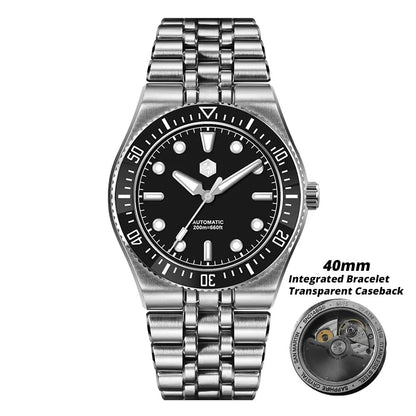 San Martin 37.5mm 40mm Classic Simple Dial Men Diver Watch Miyota 9015 Luxury Automatic Mechanical Watch Waterproof 200m SN0148