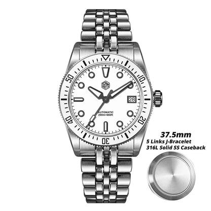 San Martin 37.5mm 40mm Classic Simple Dial Men Diver Watch Miyota 9015 Luxury Automatic Mechanical Watch Waterproof 200m SN0148