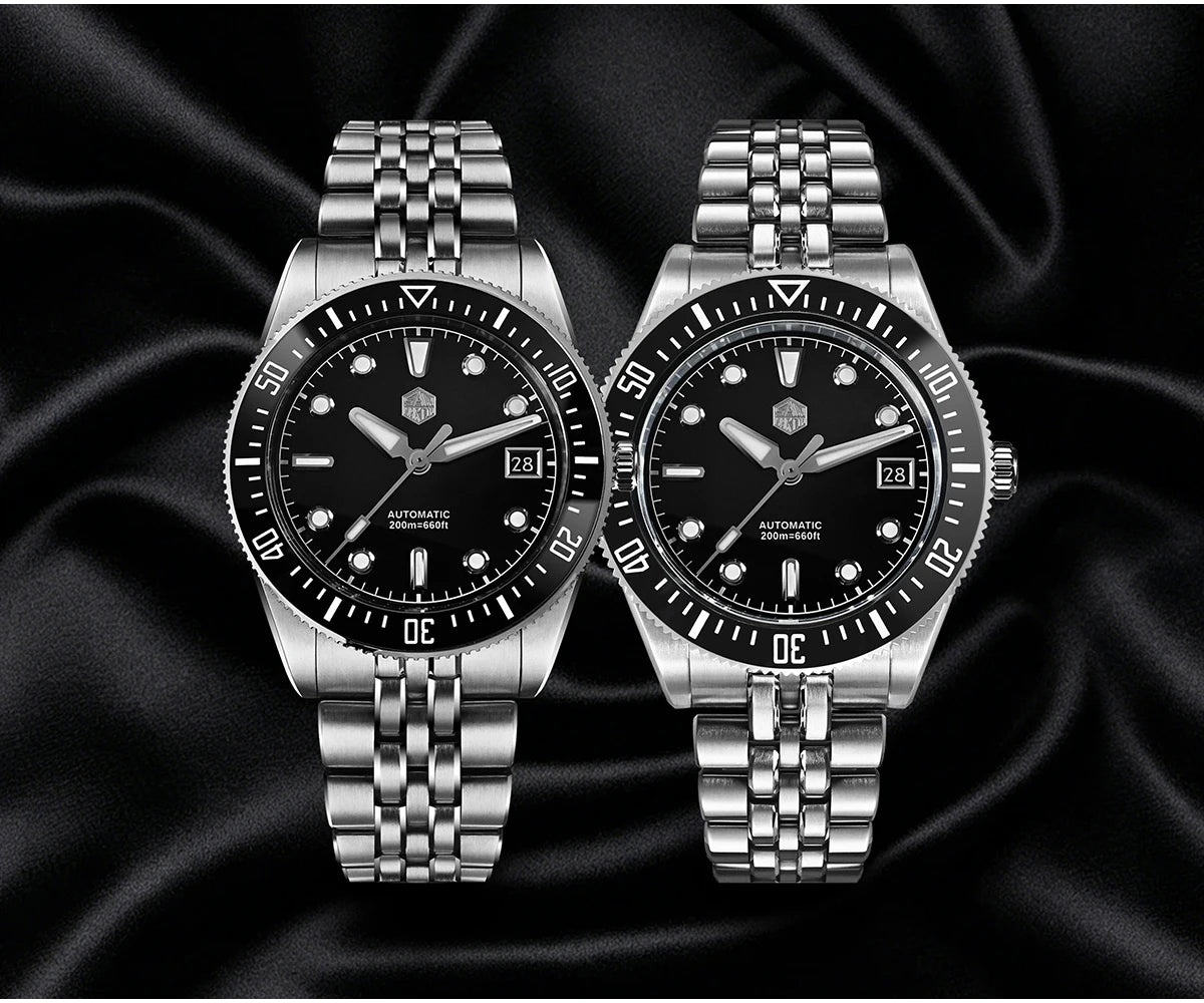 San Martin 37.5mm 40mm Classic Simple Dial Men Diver Watch Miyota 9015 Luxury Automatic Mechanical Watch Waterproof 200m SN0148