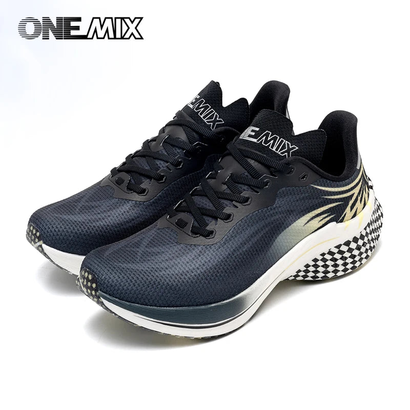 ONEMIX 2025 Carbon Plate Men Women Running Sports Shoes Breathable Cushioning Non-Slip PB Lightweight Rebound Sneakers