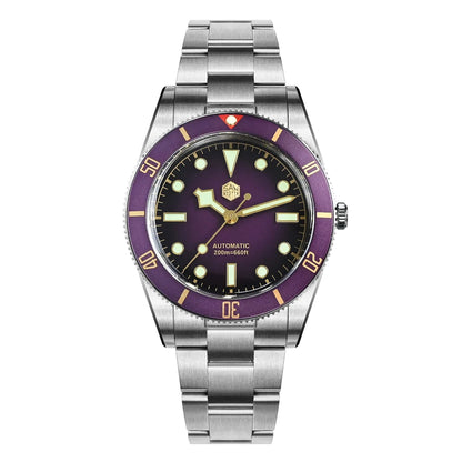 San Martin New Upgraded 37mm BB54 Vintage Men Diver Watch ST2130 Automatic Mechanical Sapphire Luminous Waterproof 200m SN0138