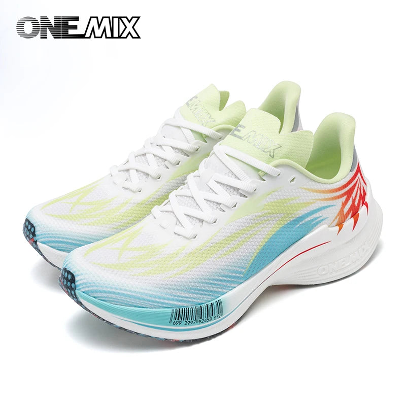 ONEMIX 2025 Carbon Plate Men Women Running Sports Shoes Breathable Cushioning Non-Slip PB Lightweight Rebound Sneakers