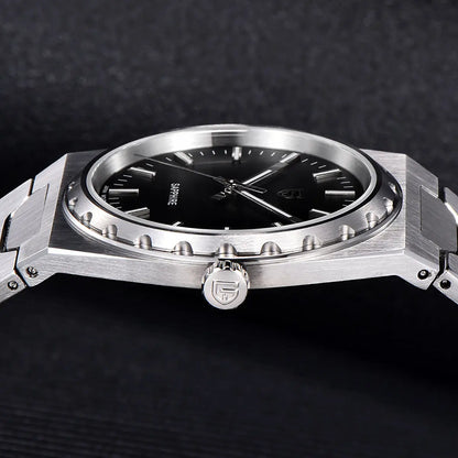PAGANI DESIGN 2025 new thin 7MM men's quartz watch VJ21 37MM sapphire stainless steel waterproof 10Bar luminous C3 reloj hombre