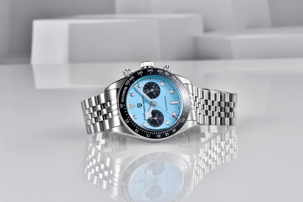 New PAGANI DESIGN 2026 Panda Retro Mens Watch Luxury Quartz Watch Men Speed Chronograph AR Sapphire Luminous Local Shipping