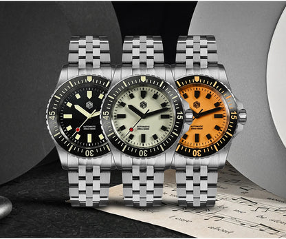 San Martin 1200HV Hardening Coating Men Diver Watch Full Luminous Dial Lumed Blocks ST2130 Automatic Mechanical Toolwatch SN0012