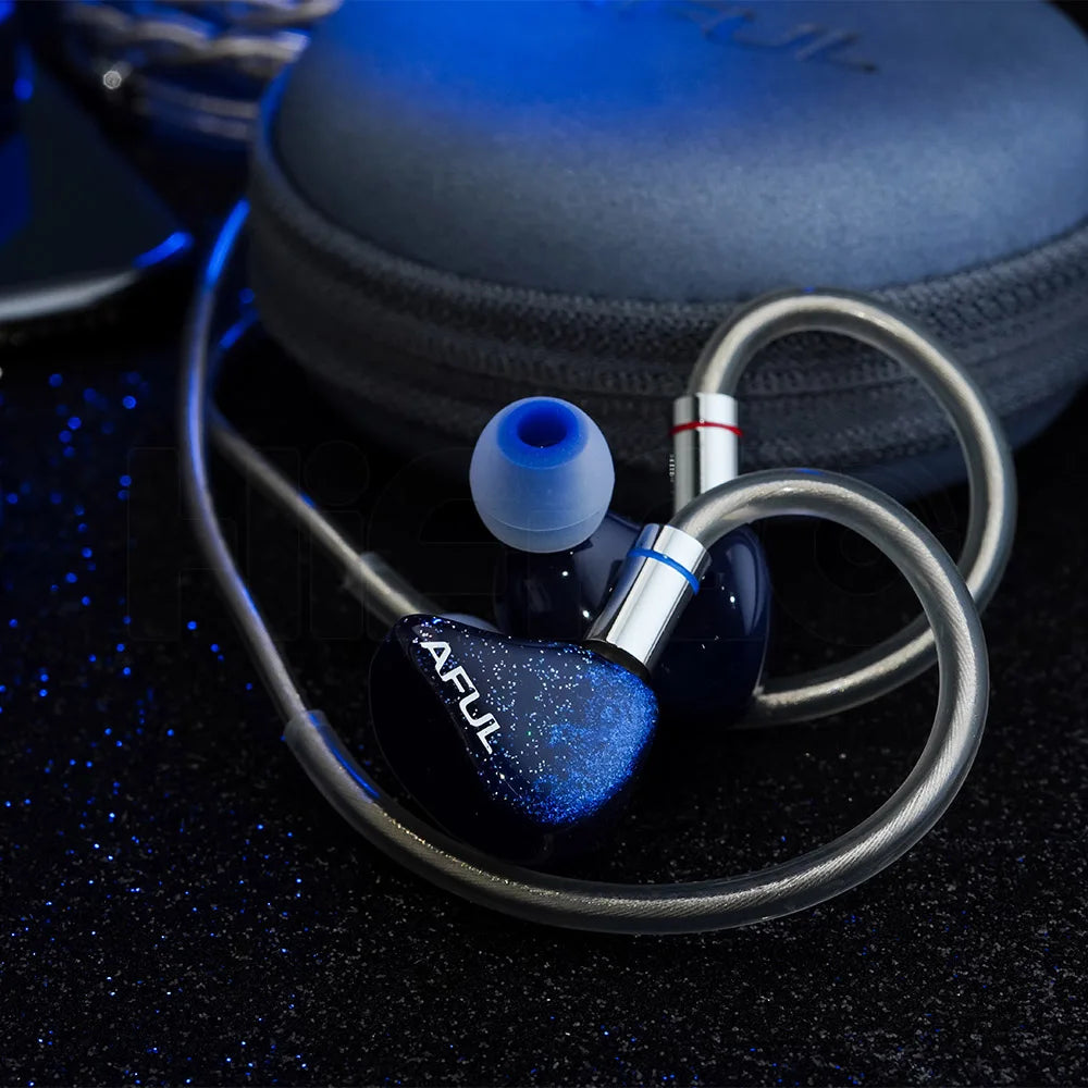 HiFiGo AFUL Explorer Wired Hybrid Earphones 1DD+2BA Hybrid In-Ear Monitors 3D Printed Acoustic Tube RLC Division HiFi Earbuds