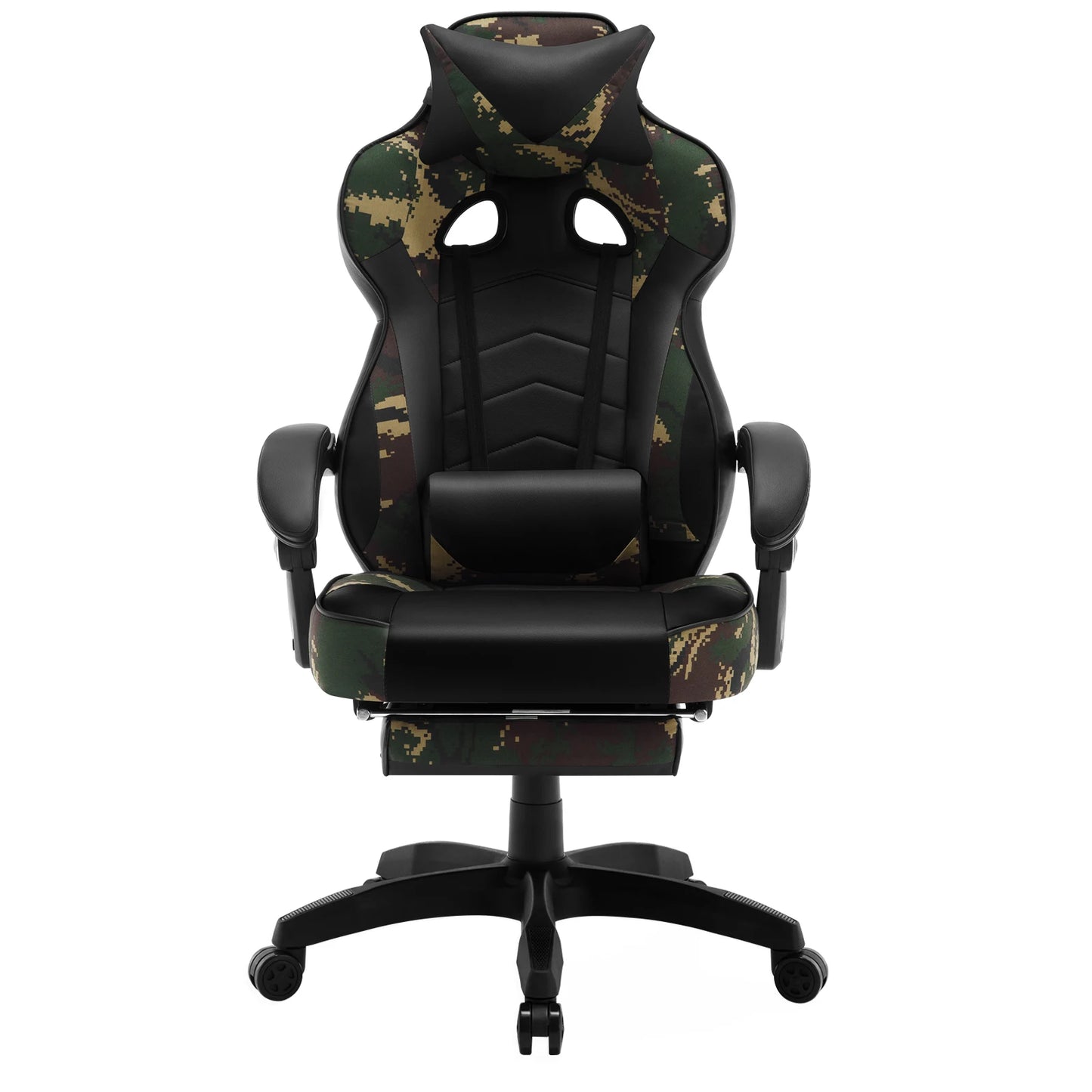 WOLTU Gaming Racing Chair Ergonomic Swivel Computer Chair with Footrest, Lumbar Support, Headrest, Adjustable Gamer Office Chair