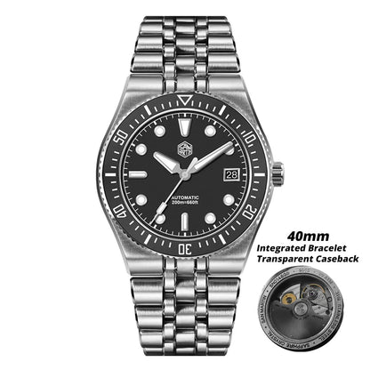 San Martin 37.5mm 40mm Classic Simple Dial Men Diver Watch Miyota 9015 Luxury Automatic Mechanical Watch Waterproof 200m SN0148