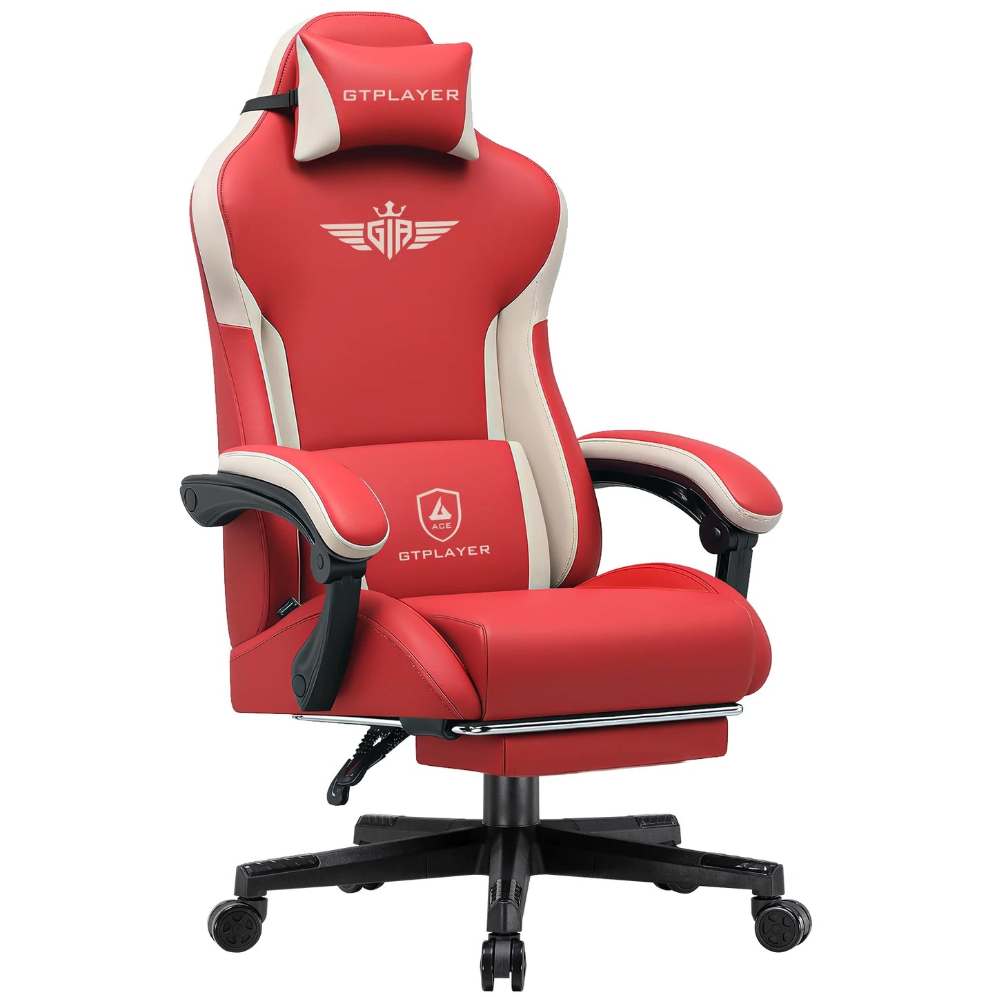 GTPLAYER Gaming Chair Ergonomic Fabric Gamer Chair with Lumbar Support, Adjustable Reclining PC Gaming Chair with Footrest and Widened Backrest