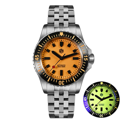San Martin 1200HV Hardening Coating Men Diver Watch Full Luminous Dial Lumed Blocks ST2130 Automatic Mechanical Toolwatch SN0012
