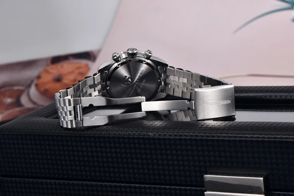 New PAGANI DESIGN 2026 Panda Retro Mens Watch Luxury Quartz Watch Men Speed Chronograph AR Sapphire Luminous Local Shipping