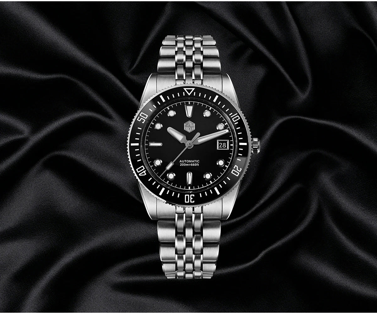 San Martin 37.5mm 40mm Classic Simple Dial Men Diver Watch Miyota 9015 Luxury Automatic Mechanical Watch Waterproof 200m SN0148