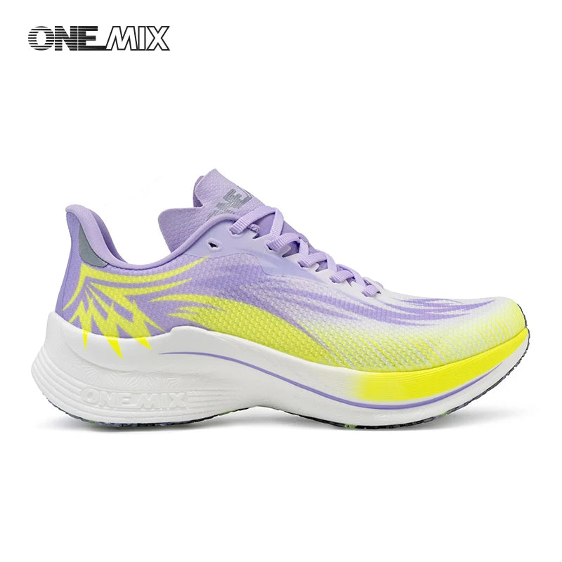 ONEMIX 2025 Carbon Plate Men Women Running Sports Shoes Breathable Cushioning Non-Slip PB Lightweight Rebound Sneakers
