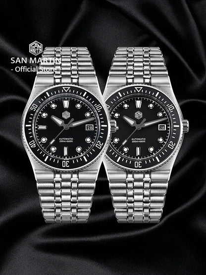 San Martin 37.5mm 40mm Classic Simple Dial Men Diver Watch Miyota 9015 Luxury Automatic Mechanical Watch Waterproof 200m SN0148