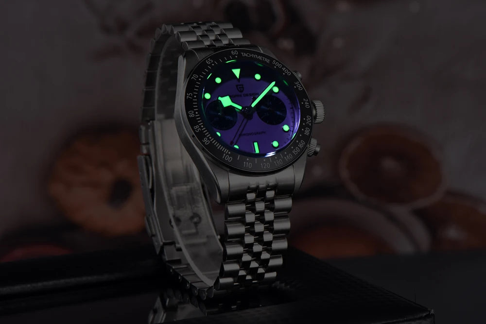 New PAGANI DESIGN 2026 Panda Retro Mens Watch Luxury Quartz Watch Men Speed Chronograph AR Sapphire Luminous Local Shipping