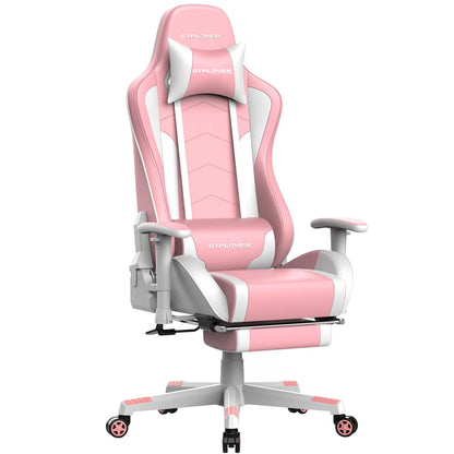 GTPLAYER Gaming Chair with Bluetooth Speakers, Footrest, Ergonomic Reclining Computer Chair with Lumbar Support for Office & Gaming