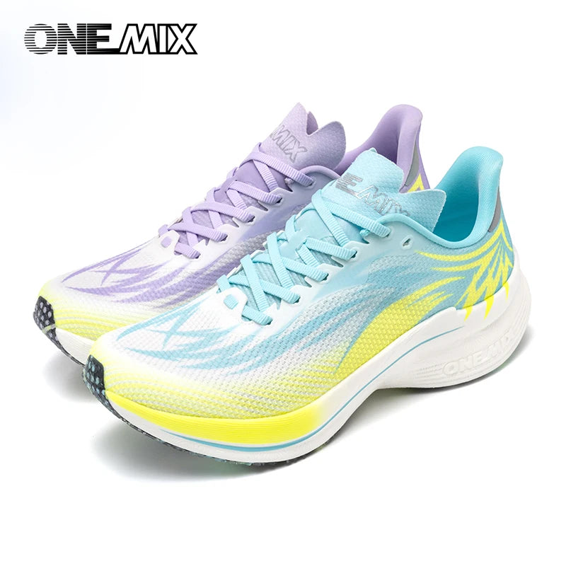 ONEMIX 2025 Carbon Plate Men Women Running Sports Shoes Breathable Cushioning Non-Slip PB Lightweight Rebound Sneakers